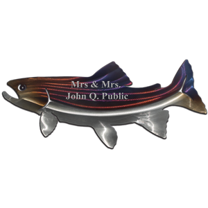 Metal Fish with donor names